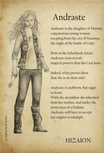 Andraste, daughter of Morràn, and  novice of the Cast